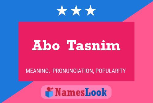 Póster del nombre Abo  Tasnim