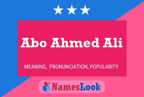 Póster del nombre Abo Ahmed Ali