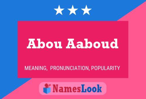 Póster del nombre Abou Aaboud