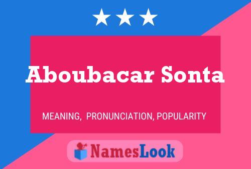 Póster del nombre Aboubacar Sonta