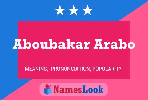 Póster del nombre Aboubakar Arabo