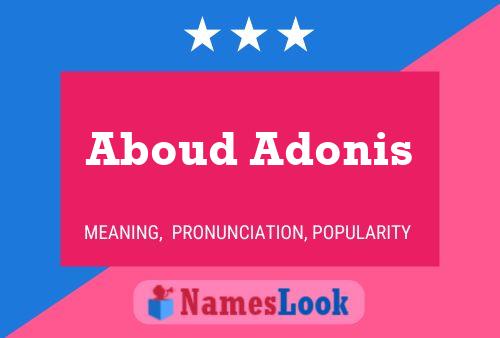 Póster del nombre Aboud Adonis