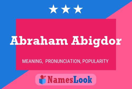 Póster del nombre Abraham Abigdor