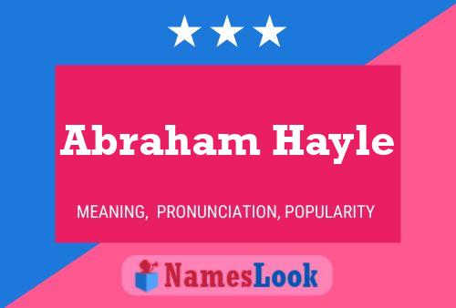 Póster del nombre Abraham Hayle