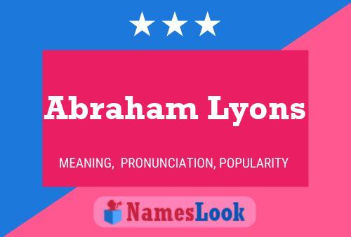 Póster del nombre Abraham Lyons