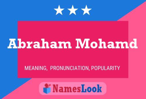 Póster del nombre Abraham Mohamd