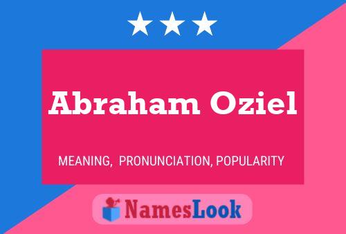 Póster del nombre Abraham Oziel