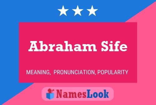 Póster del nombre Abraham Sife