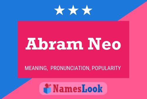 Póster del nombre Abram Neo