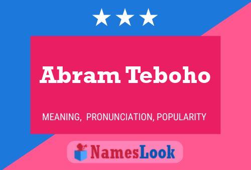 Póster del nombre Abram Teboho