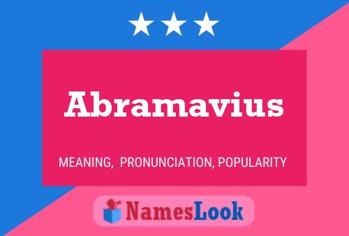 Póster del nombre Abramavius