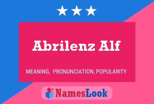 Póster del nombre Abrilenz Alf