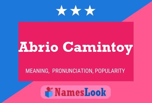 Póster del nombre Abrio Camintoy