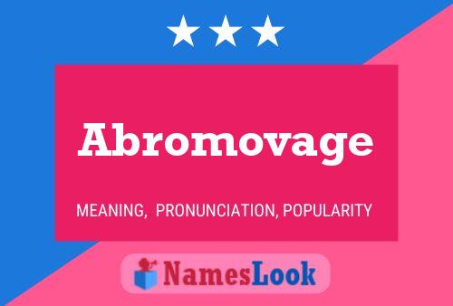 Póster del nombre Abromovage