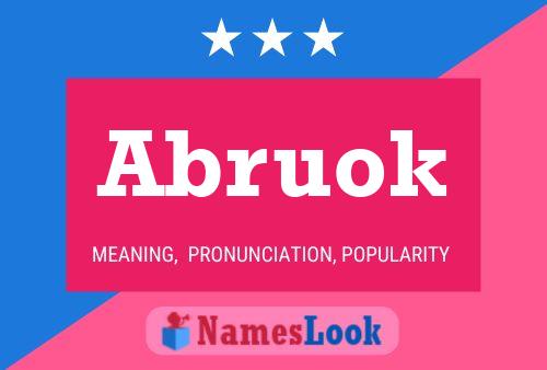 Póster del nombre Abruok