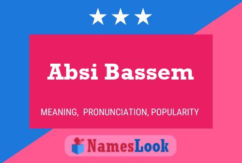 Póster del nombre Absi Bassem