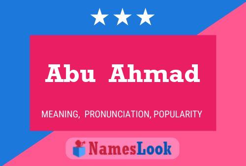 Póster del nombre Abu  Ahmad