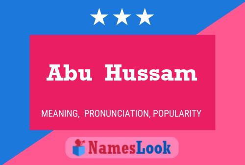 Póster del nombre Abu  Hussam