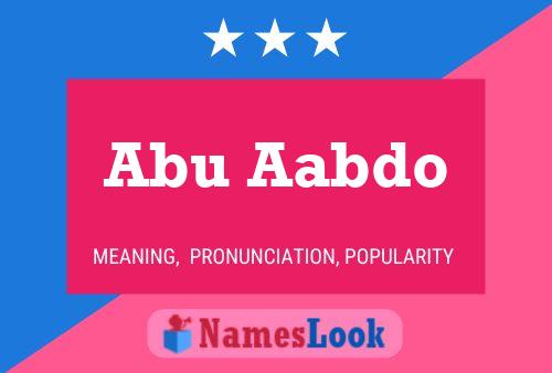 Póster del nombre Abu Aabdo