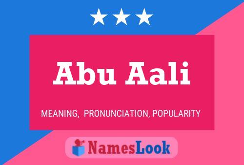 Póster del nombre Abu Aali