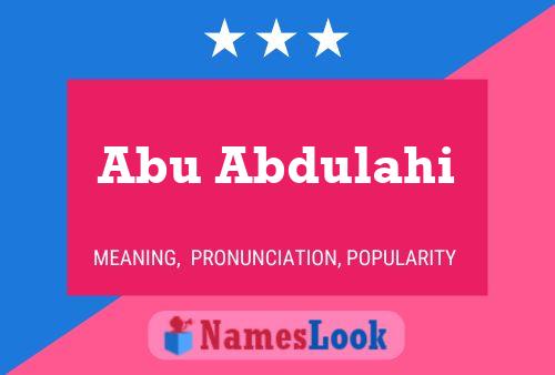 Póster del nombre Abu Abdulahi