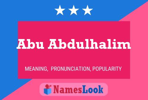 Póster del nombre Abu Abdulhalim