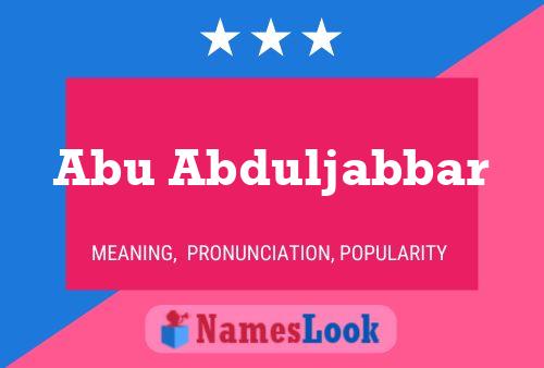 Póster del nombre Abu Abduljabbar