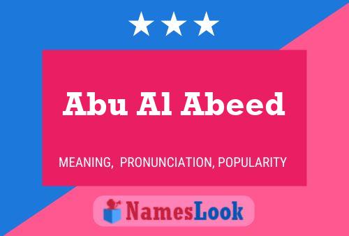 Póster del nombre Abu Al Abeed