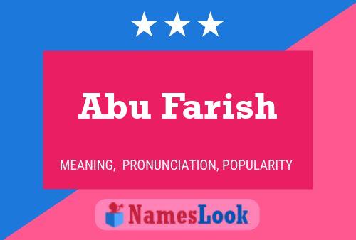 Póster del nombre Abu Farish