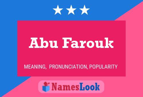 Póster del nombre Abu Farouk