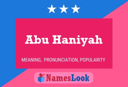 Póster del nombre Abu Haniyah