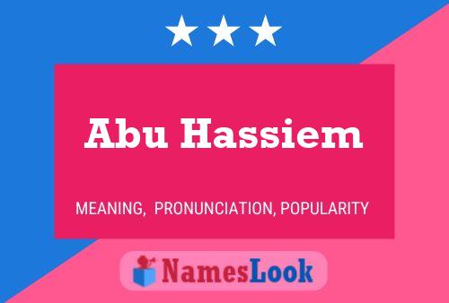 Póster del nombre Abu Hassiem