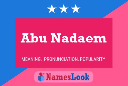 Póster del nombre Abu Nadaem