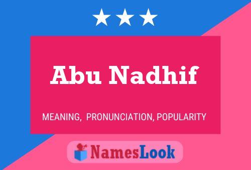 Póster del nombre Abu Nadhif