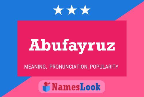 Póster del nombre Abufayruz