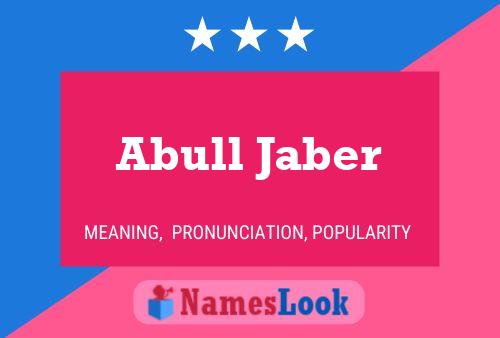 Póster del nombre Abull Jaber