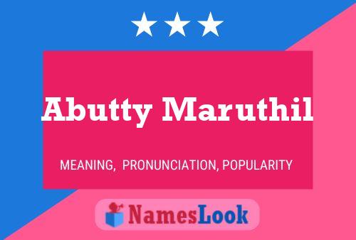 Póster del nombre Abutty Maruthil