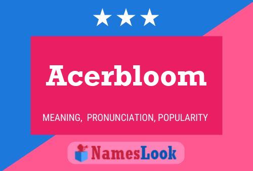 Póster del nombre Acerbloom