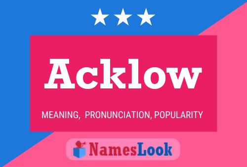 Póster del nombre Acklow