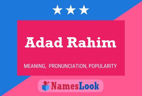 Póster del nombre Adad Rahim