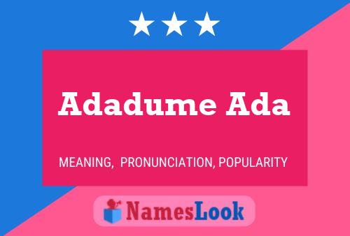 Póster del nombre Adadume Ada