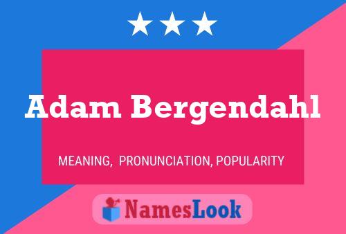 Póster del nombre Adam Bergendahl