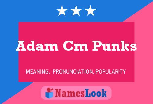 Póster del nombre Adam Cm Punks