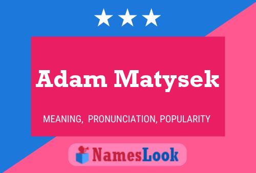 Póster del nombre Adam Matysek