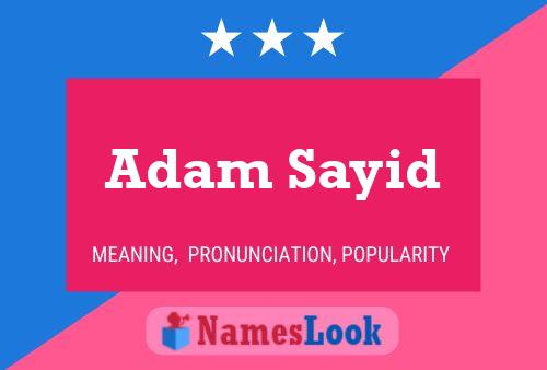 Póster del nombre Adam Sayid