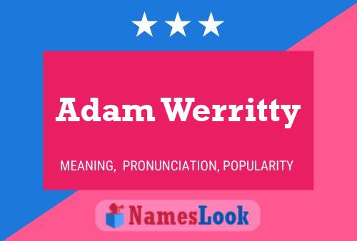 Póster del nombre Adam Werritty