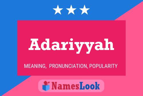 Póster del nombre Adariyyah