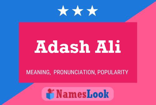 Póster del nombre Adash Ali