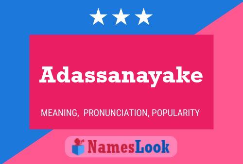 Póster del nombre Adassanayake