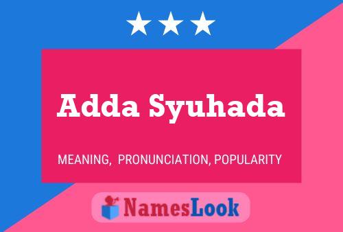 Póster del nombre Adda Syuhada